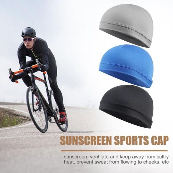 

summer bike cycling breathable cap outdoor motorcycle riding sunscreen hat, Black