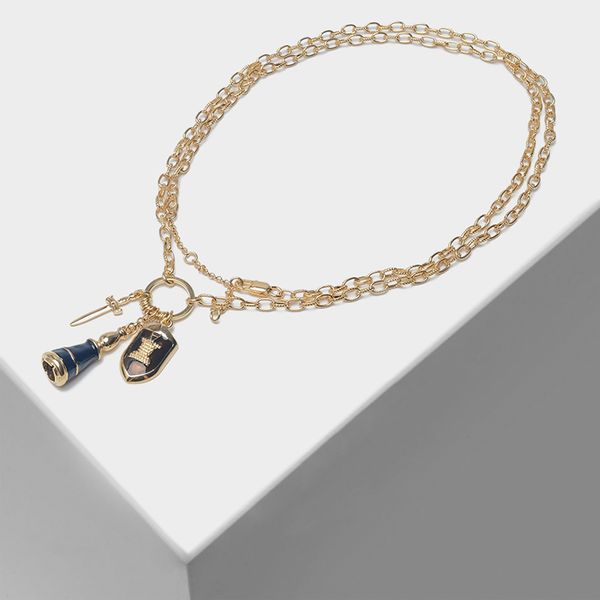 

amorita boutique shield sword pendant design necklace, Silver