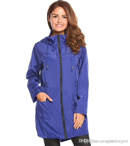 

womens solid color designer thick trench coats long sleeve hooded fashion zipper pocket fashion female clothing, Tan;black