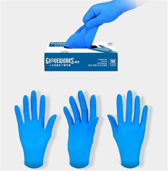 

Одноразовые нитриловые перчатки пищевая промышленность защитные синие перчатки водонепроницаемые защитные перчатки 100 шт. / кор. Бесплатная доставка A03