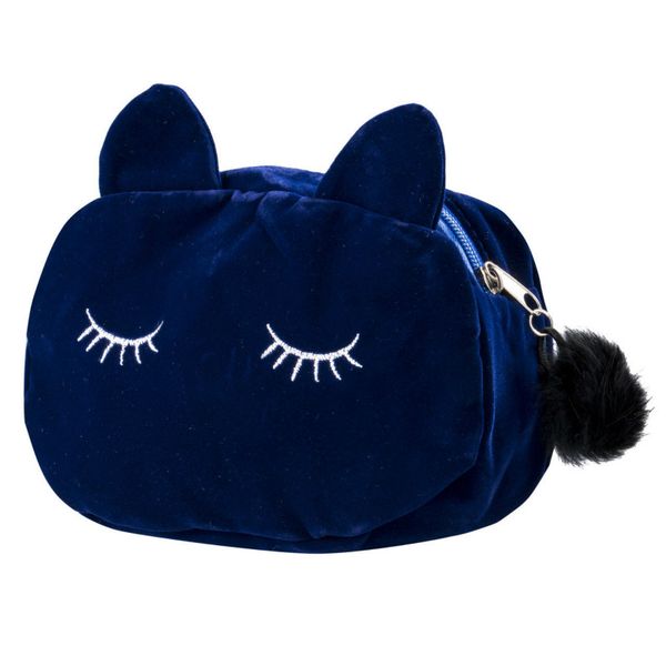 

2019 new design beauty cosmetic makeup bag for lady women lovely cat organizer zipper travel toiletry storage case pouch