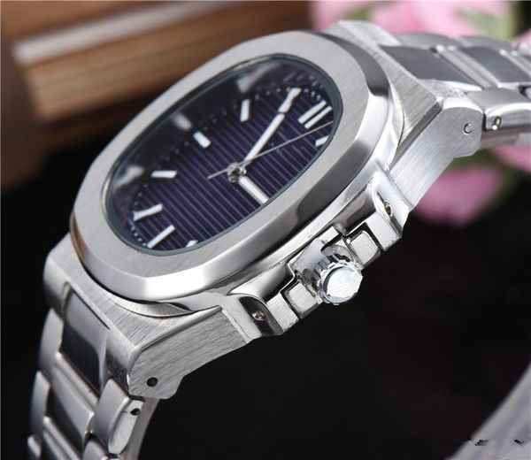 

de men women sports watch nautilus all stainless steel sea blue dial automatic quartz watches relogio royal calibre montre#5612, Slivery;brown