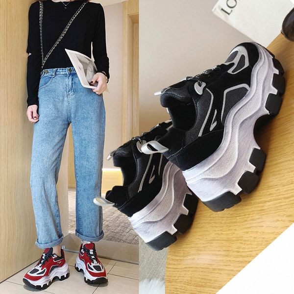 

bjakin ladies walking running shoes women height increasing sneakers thick bottom comfortable sports shoes girl chaussures femme