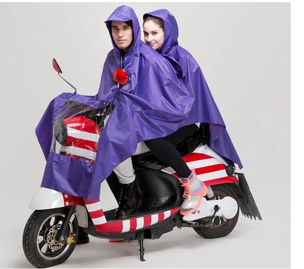 

15sets wholesale 2017 new electric double coat lengthened thickening motorcycle raincoat cycling poncho raincoats