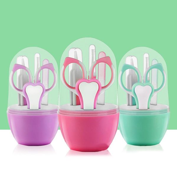 

5pcs baby grooming nail clipper tweezers ear spoon file scissors infant care kit