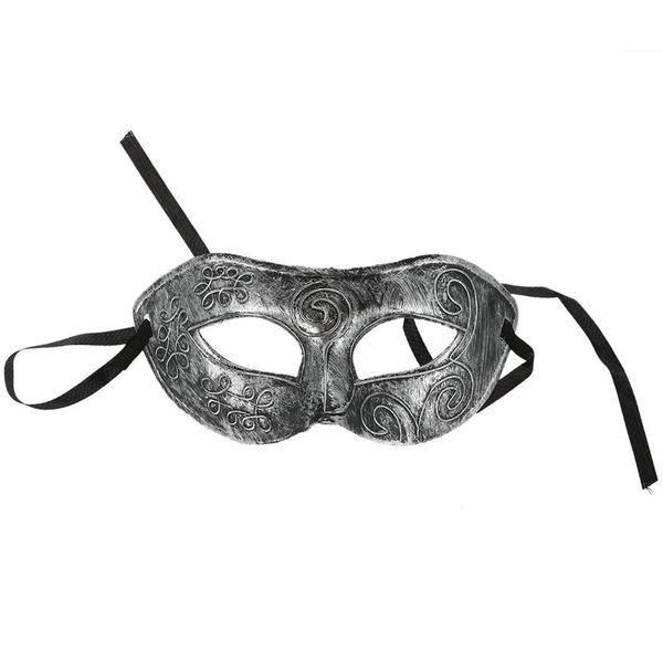 

1pcs men's masquerade mask ball masks stag party fancy dress venetian eye face roman gladiator silver