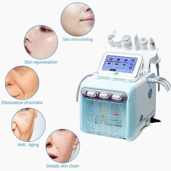 

multifunctional 6in1 h2 o2 bubble hydra facial dermabrasion hydro microdermabrasion peeling vacuum skin cleaning water aqua oxygen spray