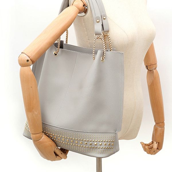 

three-piece rivet shoulder bag women's handbag shoulder bag wallet