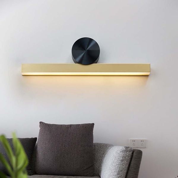 2019 Modern Led Indoor Wall Lamps Bronze Stainless Steel Acrylic Long Light Luminaire Bedroom Bedside Bathroom Mirror Lighting 1 Order From