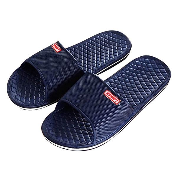 

2121 nice men shoes solid flat bath slippers summer sandals indoor & outdoor slippers casual men non-slip flip flops beach shoes, Black