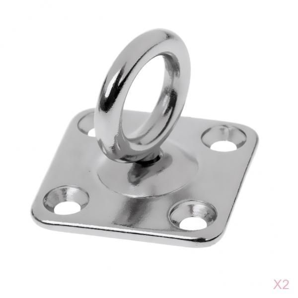 

pair stainless steel marine boat swivel eye pad anchor for trainers suspension