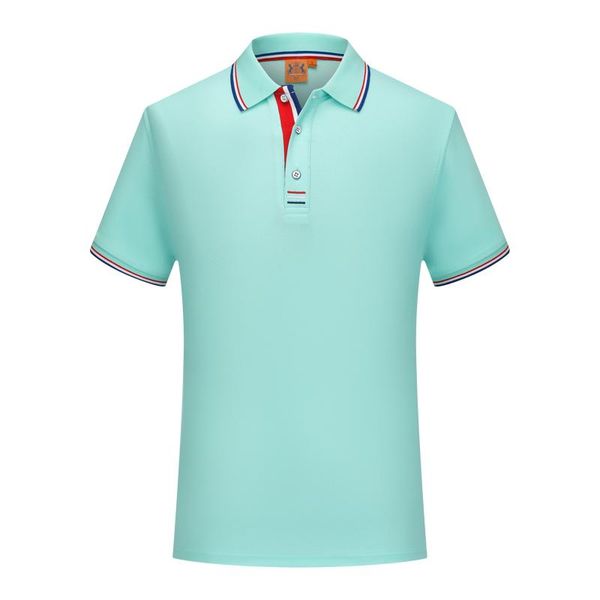 

new cotton copper ammonia fiber striped collar short sleeve polo shirt man woman uniform light blue t-shirt sd-9908-243, Black