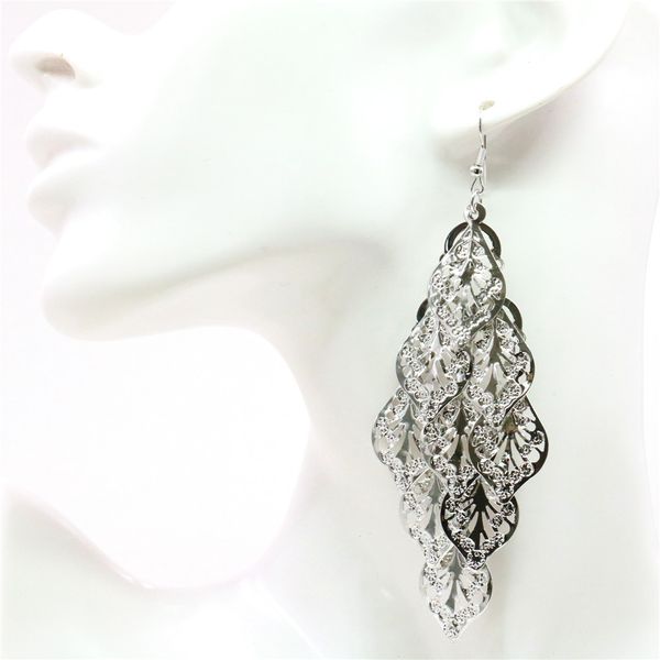 

fashion new style silver long tassel earrings festival gift banquet jewelry accessorie women's earrings m318