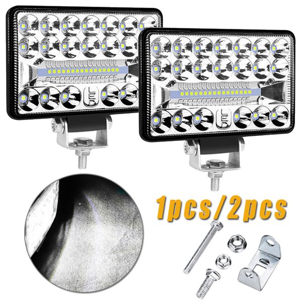 

1pc/2pcs 9v-30v 108w car truck tractor 36-leds work driving light 6000lm 6000k white 4wd off-road vehicle highlight work light