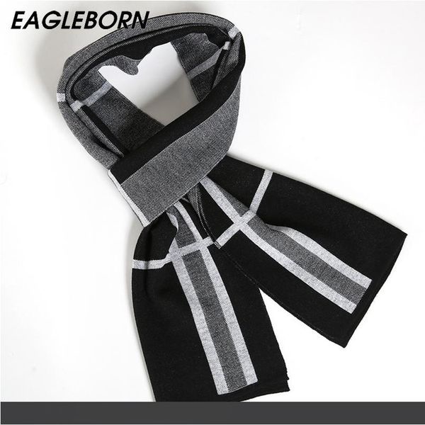 

men scarf 2018 autumn winter vintage soft plaid scarf men's imitation cashmere brand business casual scarfs, Blue;gray