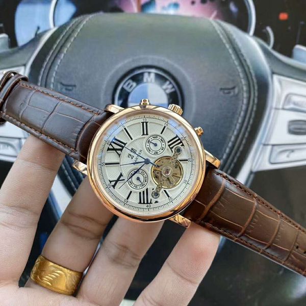 

big flywheel card spherical mechanical luxury watches military knight series watch motion gliding bezel stainless mens watches planet ocean, Slivery;brown
