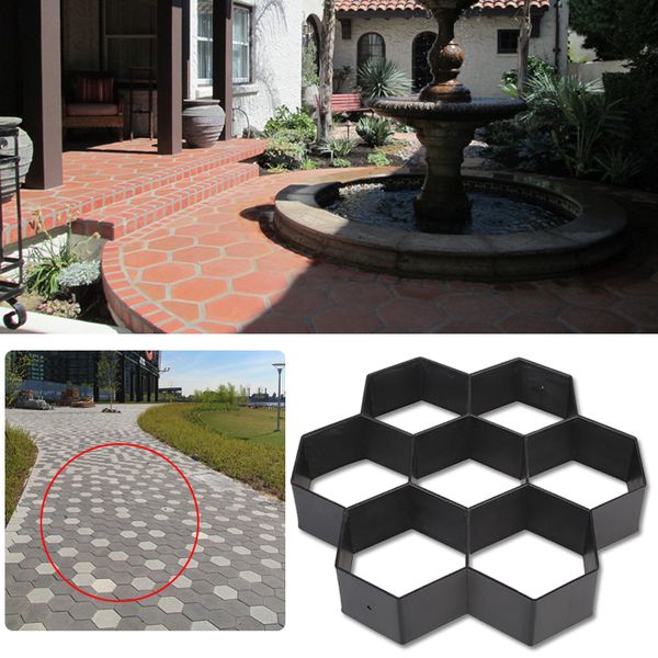 2019 Hexagon Concrete Molds Garden Decoration Plastic Cement