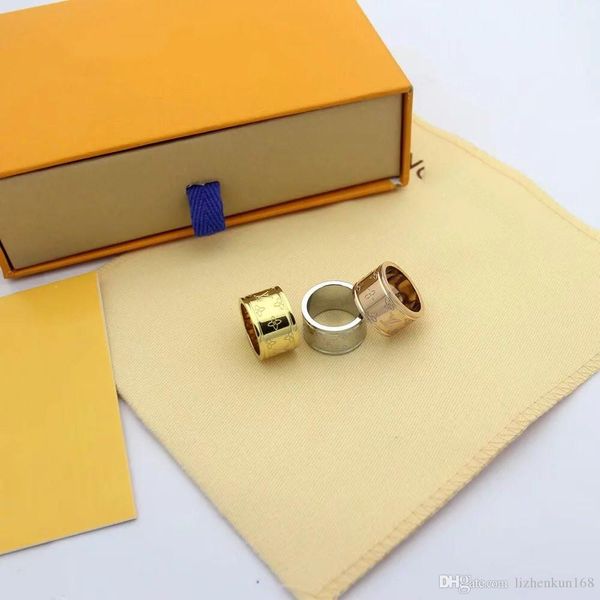 

новый продукт 3 цвет кольца топ роскошный дизайн кольцо пара кольцо высокое качество титан сталь кольцо модные аксессуары поставки, Golden;silver