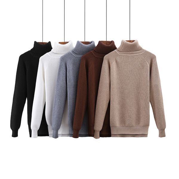 

winter women knitted turtleneck sweater warm female jumper thick christmas sweaters femme elasticity ribbed knitted pullover top, Black;red