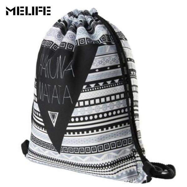 

melife sports drawstring bag shoe bags storage gym bags backpacks storage pouch outdoor 3d printing travel duffle sport