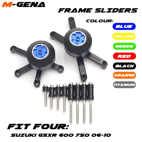 

motorcycle cnc aluminum falling protection frame sliders crash protector for gsxr600 gsxr750 k6 k8 gsxr 600 750 2006-2010