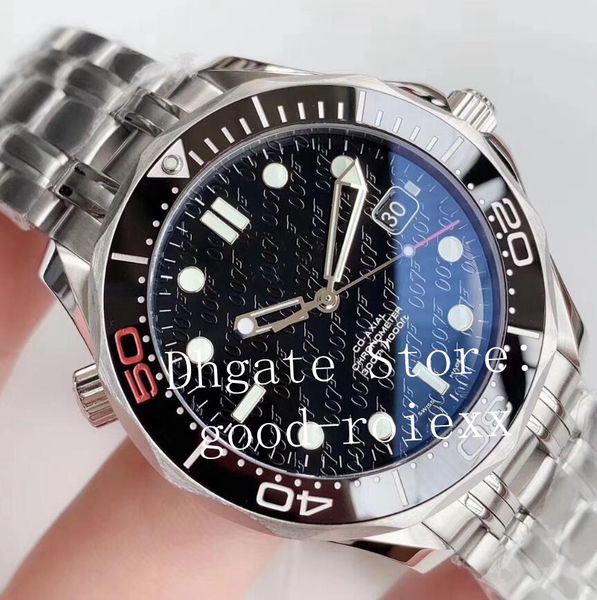 

41mm mens automatic cal.2507 watch date 300m om factory liquidmetal watches men eta 2824 james bond 007 50th anniversary planet wristwatches, Slivery;brown