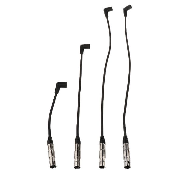 

4 pack automotive relay and harness metal rubber spark plug wires with boots at spark plug end