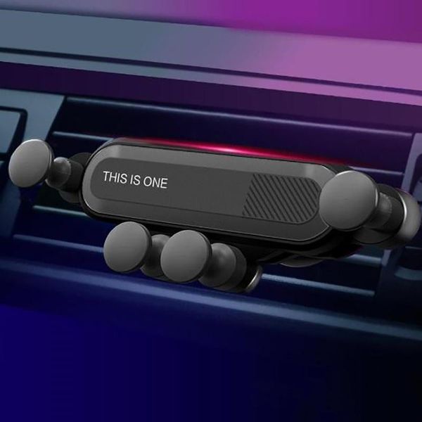 

mini car phone holder creative five-point support gravity navigation bracket snap type air outlet support for samsung iphone universal