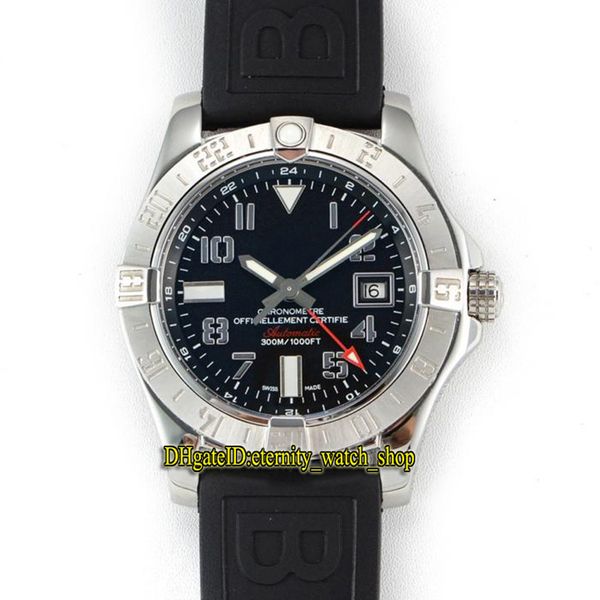 

gb version avenger ii 43mm a3239011 bc35 152s a20s.1 gmt eta 2836 automatic black dial mens watch bidirectional rotating bezel watches, Slivery;brown