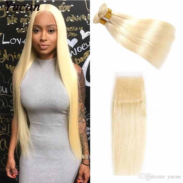 

613 malaysian peruivan remy straight human hair weaves with closure body wave 613 blonde brazilian virgin hair bundles with frontal closure, Black;brown