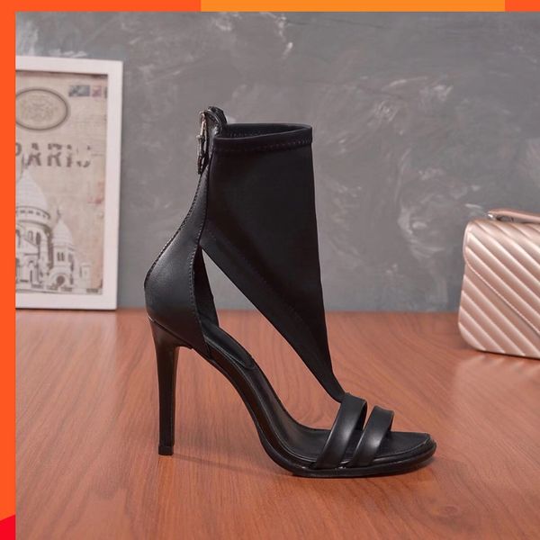 

brand styles 10cm high heels shoes red black color genuine leather point toe