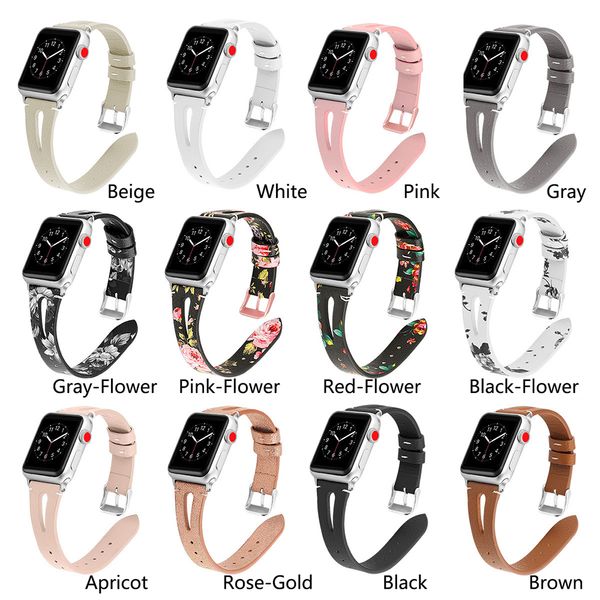 Escavar Design For Apple Watch Banda Retro Qualidade Top Strap substituição de couro genuíno com Inox Série Fecho 12345