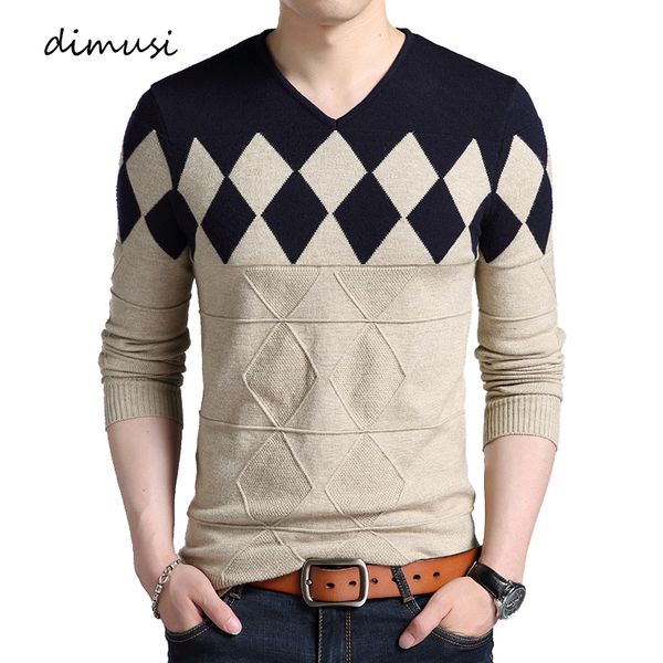 

dimusi autumn winter mens pullover sweater men turtleneck casual v-neck sweater men's slim fit knitted pullovers clothing 3xl v200409, White;black