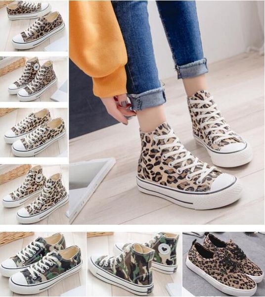 

Женщины плоских обуви Leopard ночных женского холст обувь классического студент печ