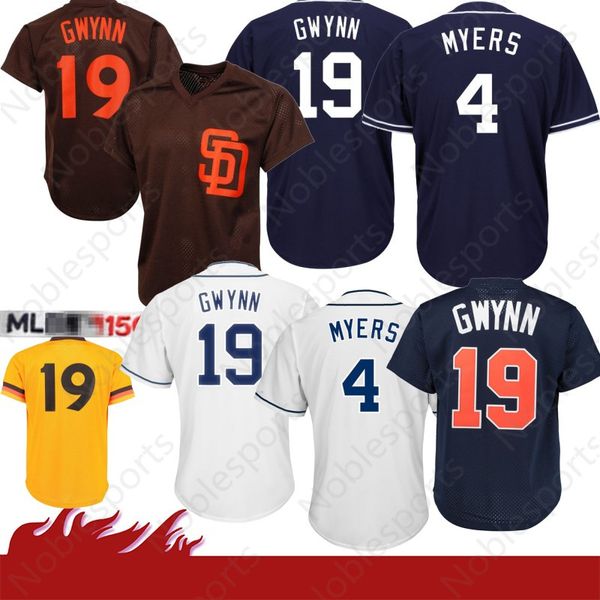 

Embroidery San 19 Tony Gwynn Diego # Padres 4 Wil Meyers reliable Retro Mesh quality 100% Stitched Baseball Jerseys
