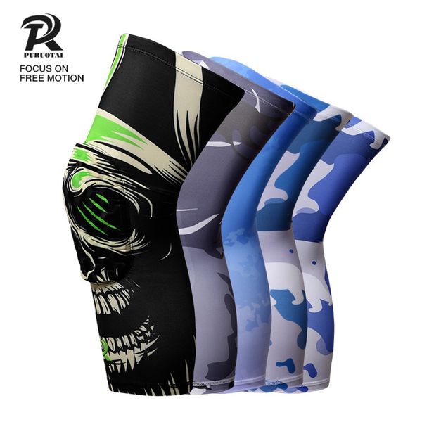 

1 pcs colorful printing knee protector professional mosaic climbing kneepad basketbal elbow support volleyball kneelet, Black;gray