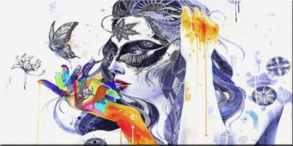 

modern abstract wall art oil painting on canvas hand color flower woman home decor handpainted &hd print 191023