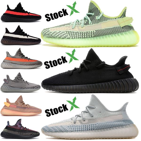 

static reflective kanye west v2 men women running shoes bred lundmark yeshaya static reflective designer snaekers with stockx sport trainers, White;red