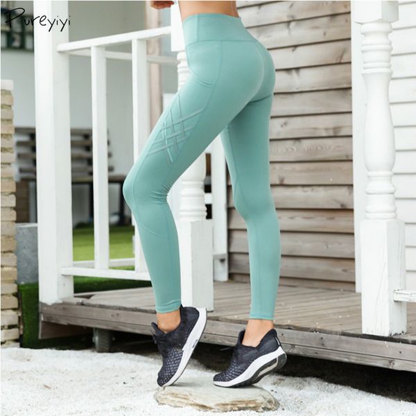 

women solid color fitness workout legging elastic high waist pencil pants fitness yoga leggins sportswear woman gym yoga pants, White;red