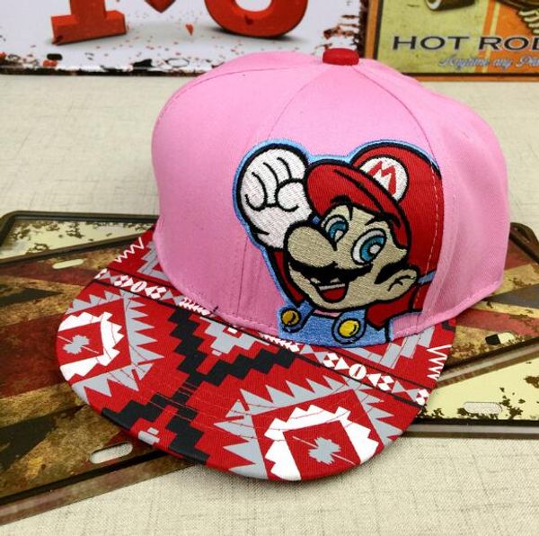 

SNAPBACK Детского Hat Super Mario Cartoon Хип-хоп хип-хоп вдоль бейсболка