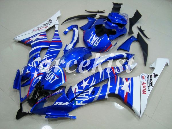 

new abs injection mold full fairings kit fit for yamaha yzf-r6 2008 2009 2010 2011 2012 2013 2014 2015 2016 r6 body set blue light