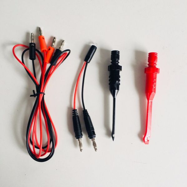 

piercing test clip with 4mm banana seat heavy-duty insulation piercing probe automotive test clip with back probe,led wires