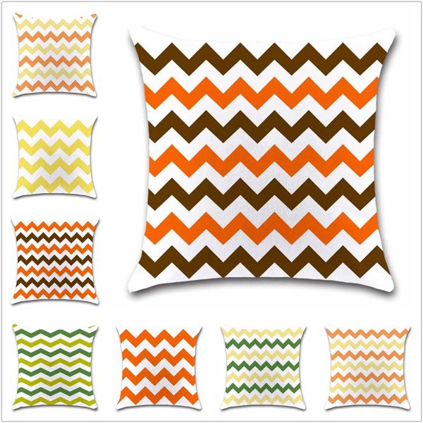 

colorful classic waves yellow geometric cushion cover decoration home office sofa chair seat friend living room gift pillowcase