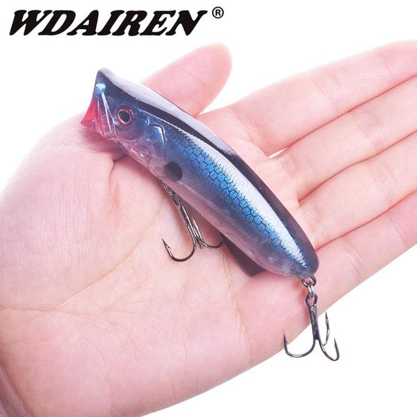 

1pcs popper fishing hard lures 80mm 11.5g ater floating wobblers bass baits artificial isca pike lure crankbaits tackle zukbp