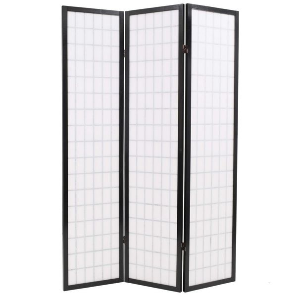 

japanese folding screen with 3 panels 120x170 cm black garden sets