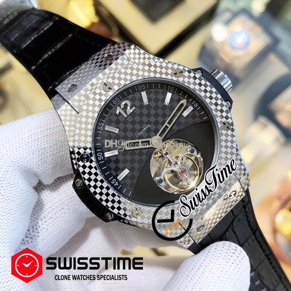 

продажа автоматические мужские tourbillon часы стали текстуры дело черный циферблат серебро палка маркеры черный каучуковый ремешок часы swi, Slivery;brown