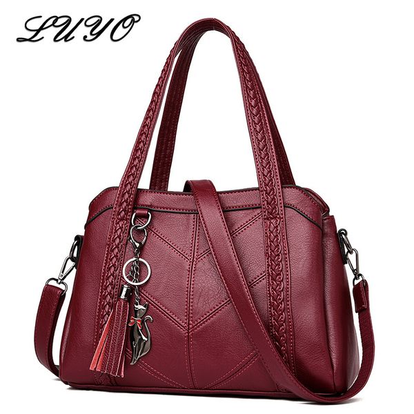 

women handbag genuine leather tote bags tassel women shoulder bags ladies leather handbags fashion bolsa