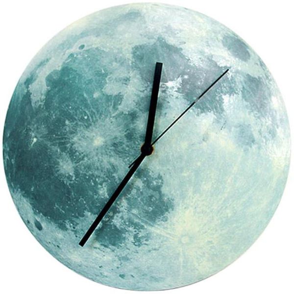 

timelike glowing moon wall clock waterproof p acrylic luminous hanging clock moon livingroom bedroom decor 30cm