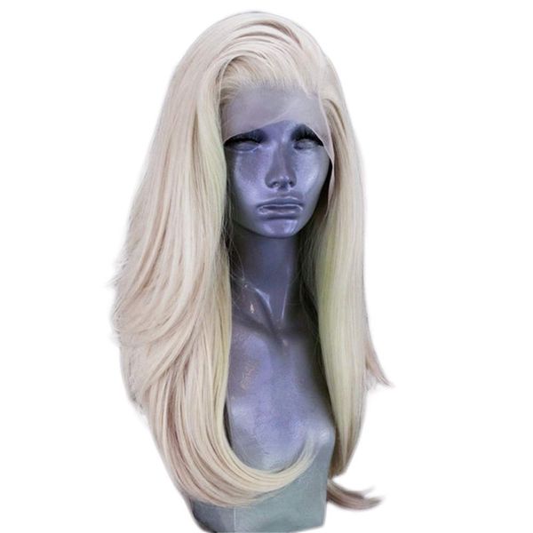 Women S Fashion Platinum Blonde Long Natural Wave Free Part High