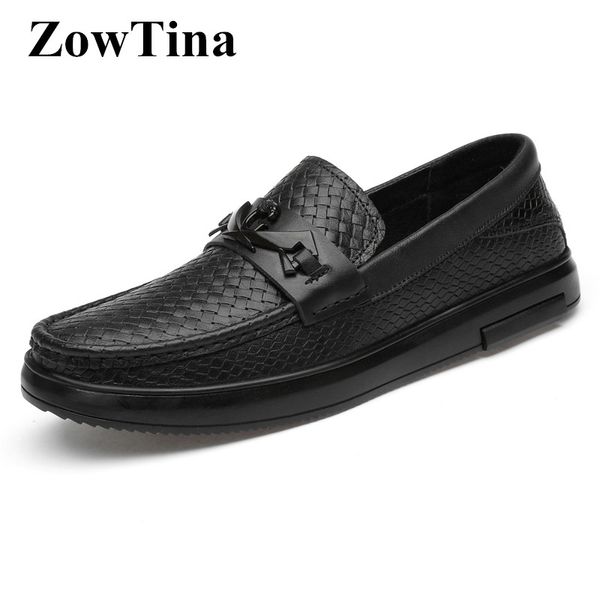 

new weave men casual flats shallow tenis driving shoes 2020 new moccasins for man large size 44 espadrilles male work loafers, Black